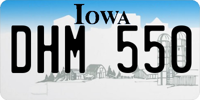 IA license plate DHM550