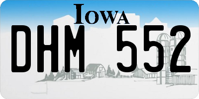 IA license plate DHM552