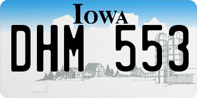 IA license plate DHM553