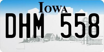 IA license plate DHM558