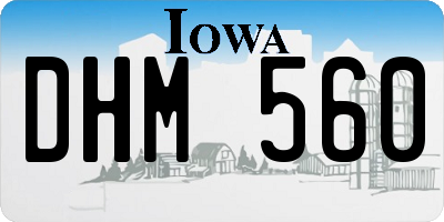 IA license plate DHM560