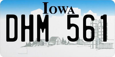 IA license plate DHM561