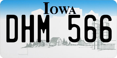 IA license plate DHM566