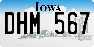 IA license plate DHM567