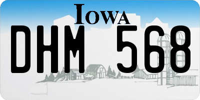 IA license plate DHM568