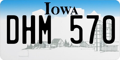 IA license plate DHM570