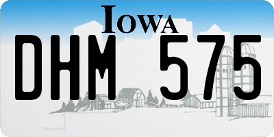 IA license plate DHM575