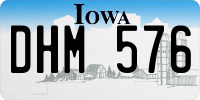 IA license plate DHM576