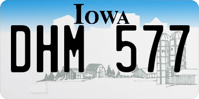 IA license plate DHM577