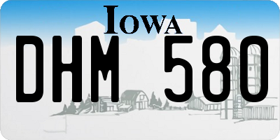 IA license plate DHM580