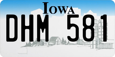 IA license plate DHM581