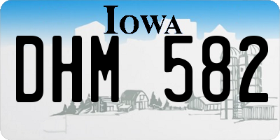 IA license plate DHM582