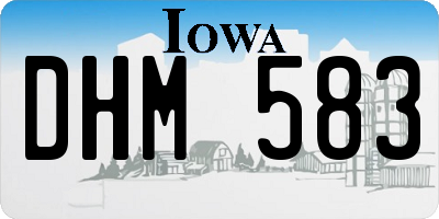 IA license plate DHM583