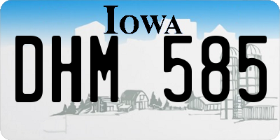 IA license plate DHM585