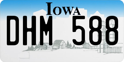 IA license plate DHM588