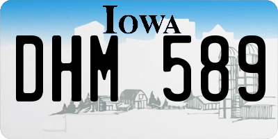 IA license plate DHM589