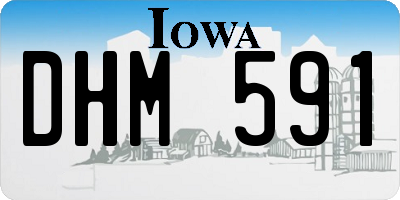 IA license plate DHM591