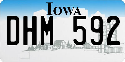 IA license plate DHM592