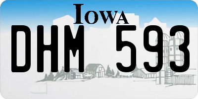 IA license plate DHM593