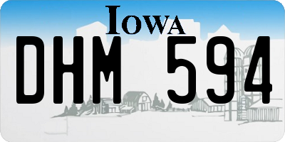 IA license plate DHM594