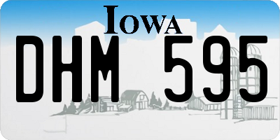 IA license plate DHM595