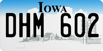 IA license plate DHM602