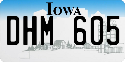 IA license plate DHM605