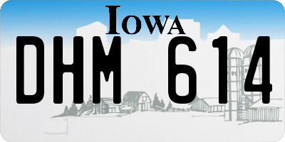 IA license plate DHM614