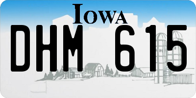 IA license plate DHM615