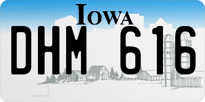 IA license plate DHM616