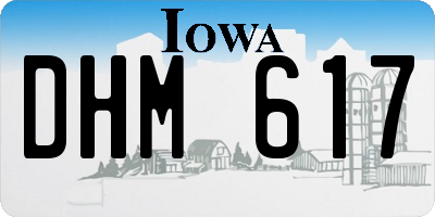 IA license plate DHM617