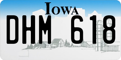 IA license plate DHM618