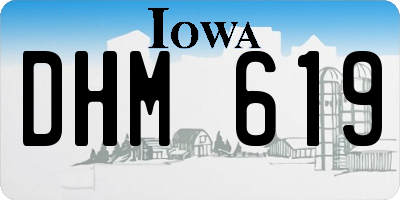 IA license plate DHM619