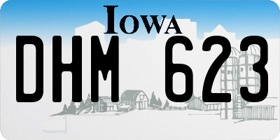 IA license plate DHM623