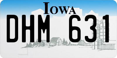 IA license plate DHM631