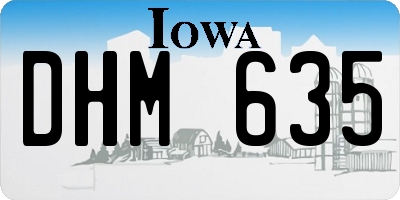 IA license plate DHM635