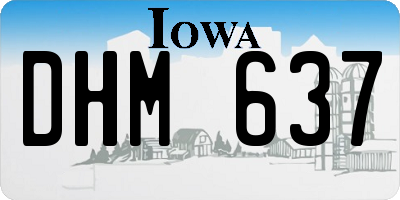 IA license plate DHM637