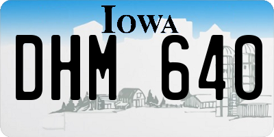 IA license plate DHM640