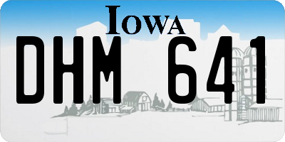 IA license plate DHM641