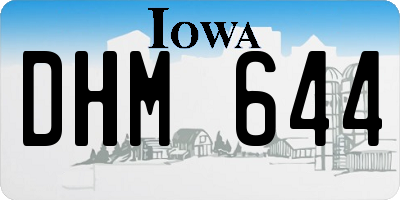 IA license plate DHM644