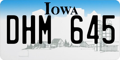 IA license plate DHM645