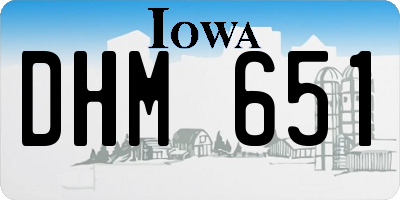 IA license plate DHM651