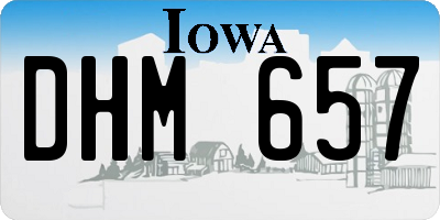 IA license plate DHM657