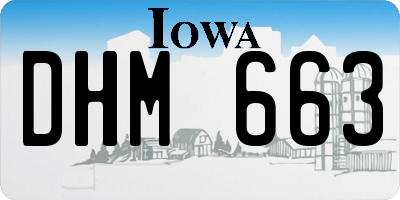 IA license plate DHM663