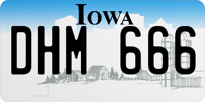 IA license plate DHM666