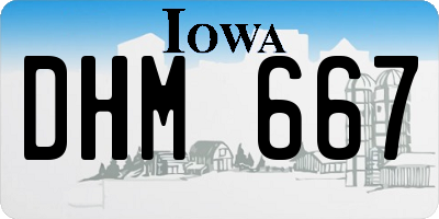 IA license plate DHM667