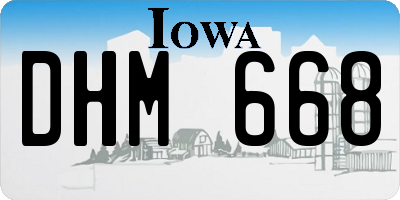 IA license plate DHM668