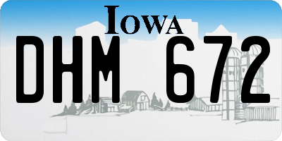 IA license plate DHM672