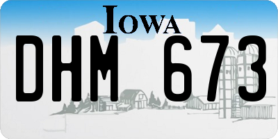 IA license plate DHM673