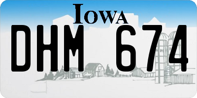 IA license plate DHM674